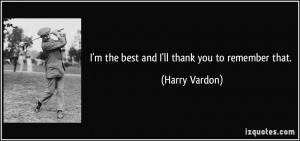 Harry Vardon Quote