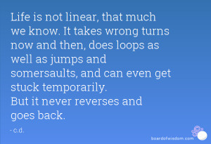 Life is not linear, that much we know. It takes wrong turns now and ...