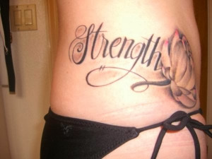 strength quote tattoos for women on left hand side