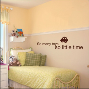 Details about SO MANY TOYS quote wall stickers childrens bedroom ...