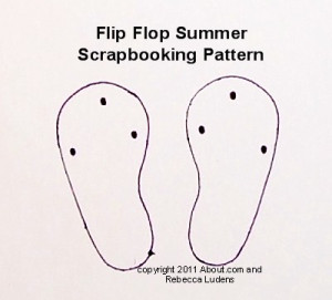 Free Scrapbook Pattern for Flip Flops - Summer 3-D Scrapbook Page ...
