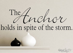 Details about ANCHOR - WALL DECAL VINYL ART LETTERING GRAPHIC family ...
