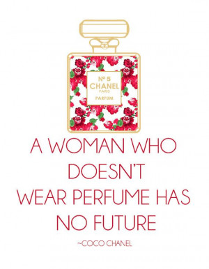 Chanel No 5 Perfume Quote (red) on Etsy, $7.00