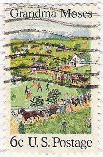 grandma moses more folk art art grandma moses postal artists stamps ...
