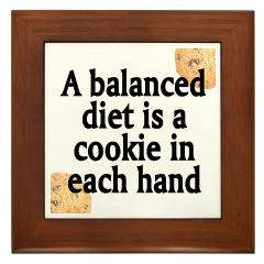 view larger cookie balanced diet framed tile a balanced diet is a ...