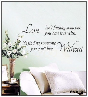 Love-Is-You-Can-T-Live-Without-Someone-Quote-Wall-Sticker-Decal-Mural ...