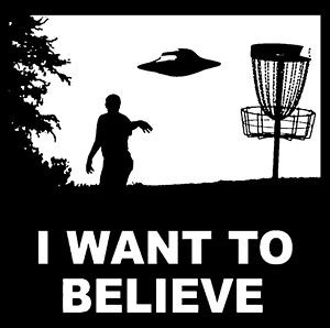 Details about I Want To Believe T-Shirts * Disc Golf, Funny Shirt