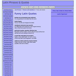 Funny Latin Quotes, Funny Latin Phrases