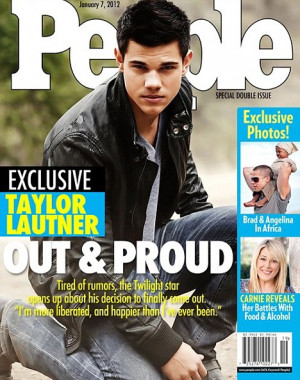 Taylor Lautner on People’s fake cover