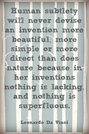 nature #quote by Leonardo Da Vinci