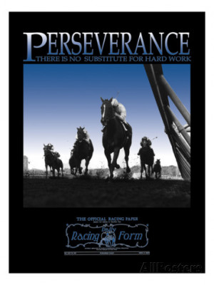 Quote with horses: Perservance - there is no substitute.....