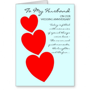 Happy Wedding Anniversary Husband Hearts Greeting Card