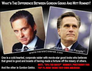 Mitt Romney vs. Gordon Gekko