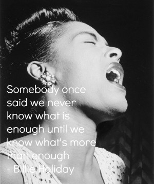 billie holiday quote