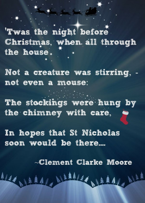 Christmas Advent Calendar Quote - 'Twas the Night Before Christmas...