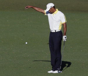 ... Masters golf tournament Friday in Augusta, Ga. The drop was reviewed