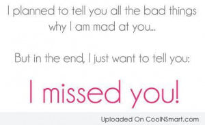 Missing You Quotes and Sayings