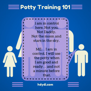 Potty Training 101 - According to a Toddler from hdydi.com