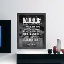 Vince Lombardi Habit Inspirational Quote Poster Print Illustration ...