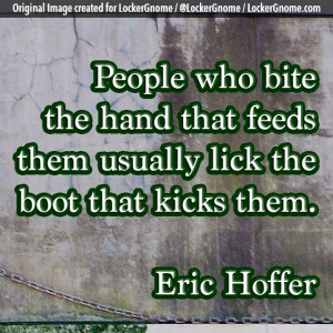 thought-provoking photo is brought to you by the people who don't bite ...