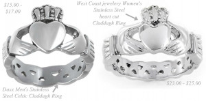 Claddagh Promise Rings :) by HybridMustang