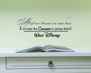 ... Walt Disney. Vinyl wall art Inspirational quotes and saying home decor