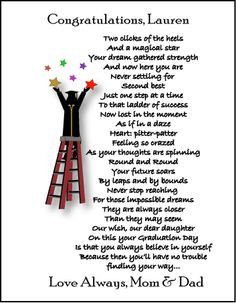 graduation poems | graduation gifts personalized poetry for daughter ...