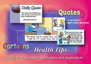 Health Cartoon , Daily Quote , Health Tip