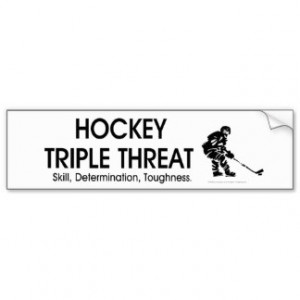 TOP Hockey Triple Threat Bumper Sticker