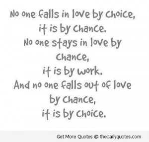 No One Falls In Love By Choice