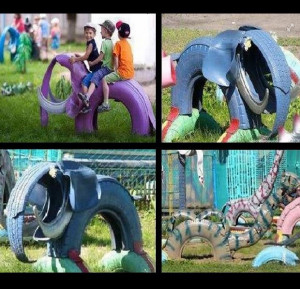 Tires, Tires Elephant, Playgrounds Elephant, Elephant Tyre, Chances ...