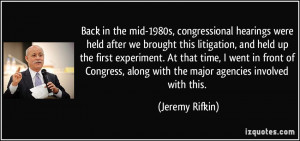Back in the mid-1980s, congressional hearings were held after we ...