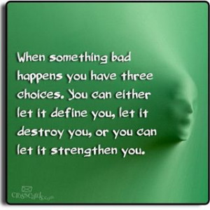let it strengthen you...