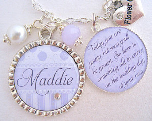 flower girl necklace children s jewelry personalized wedding flower ...