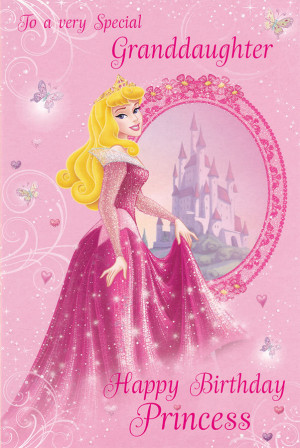 Disney Princess - Granddaughter Birthday Card