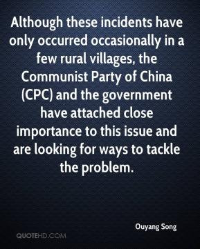 occurred occasionally in a few rural villages, the Communist Party ...