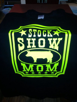 Stock show mom electric yellow on black shirt by TheStockShowMom, $20 ...