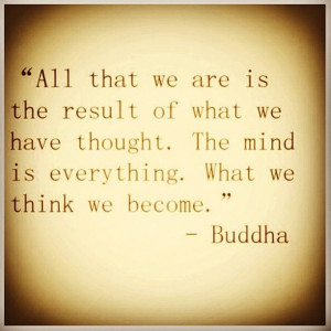 ... of what we have thought the mind is everything what we think we become