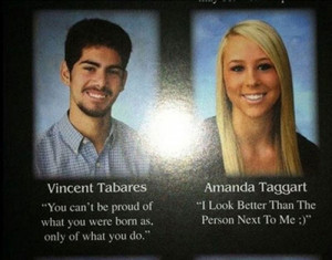 ... Yearbook Quotes and Moments: I look better than the person next to me