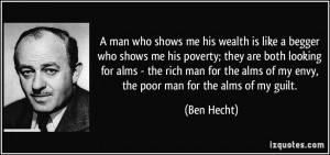 alms the rich man for the alms of my envy the poor man for the alms
