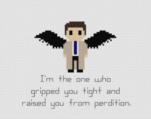 Supernatural Castiel Quote Cross Stitch Pattern
