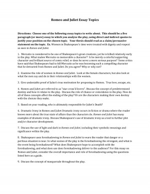 romeo and juliet essay topics - DOC by HC120502022815