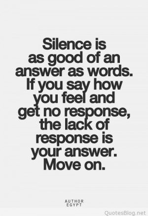 Silence answer quote