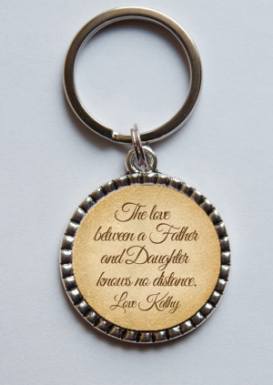 Personalized Keychain for Dad, Quote Key Chain from Daughter to Father ...