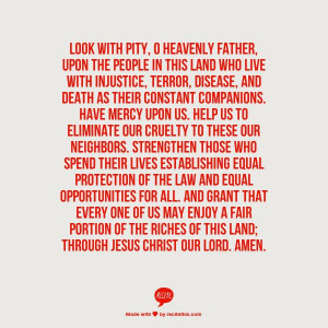 Prayer for the Oppressed via the Book of Common Prayer