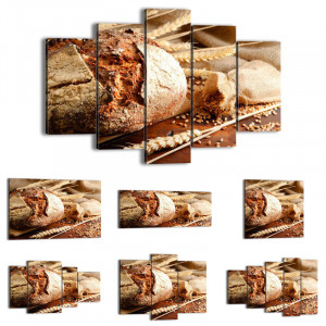 Framed Canvas Print Picture 48shapes Wall Art Bread Bakery Food ...