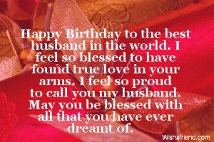 Best Husband Birthday Wishes