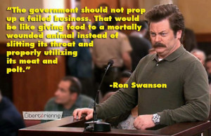 Ron Swanson, Libertarian