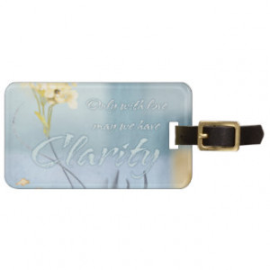 Clarity Inspirational Quote Yellow Narcissus Travel Bag Tag