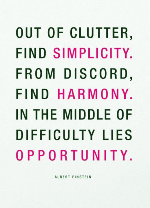Albert Einstein “Opportunity” Quote